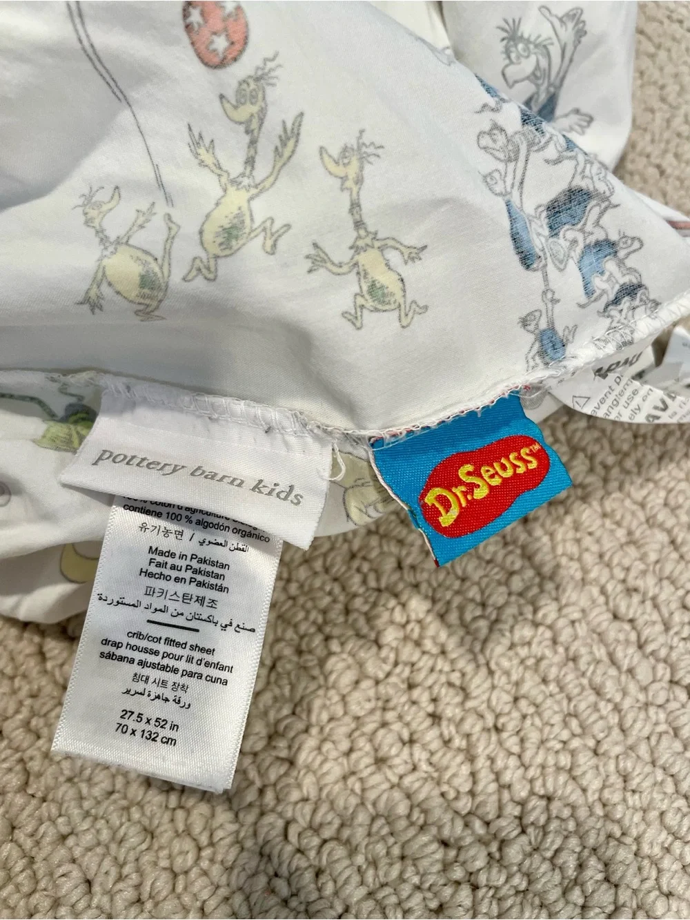 Pottery Barn Kids: Dr. Seuss Organic Cotton Fitted-Crib Sheet